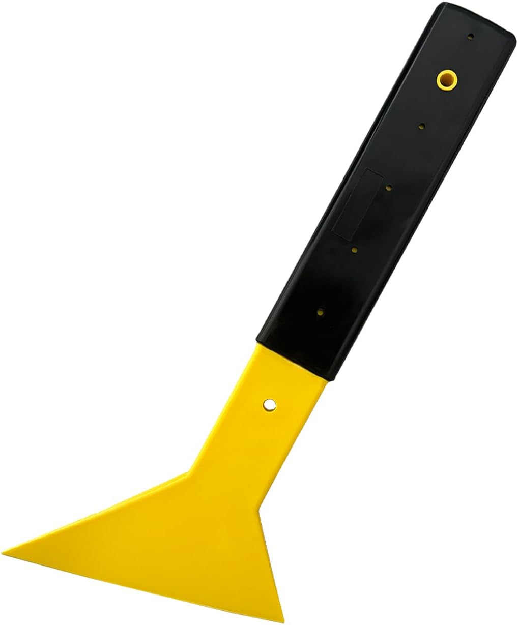 Window Tint Squeegee. Triangle Tinting Squeegee with Non-Slip Long Handle. Auto Vinyl Wrapping Tint Installation Scraper. Car Windshield Snow Frost Ice Removal & Cleaning Tool