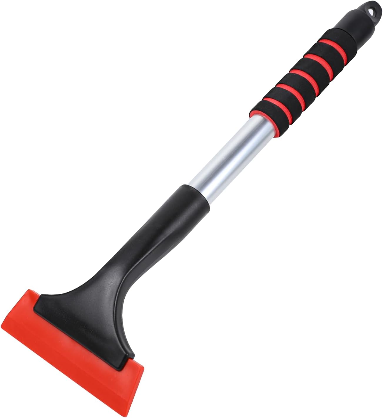 Hovom Ice Scraper for Car Windshield Window. Scratch Free Silicone Ice Snow Scraper for Cars Trucks. Frost Snow Removal Tool with Ergonomic Foam Grip & Aluminum Handle. Winter Car Accessories (Blue)