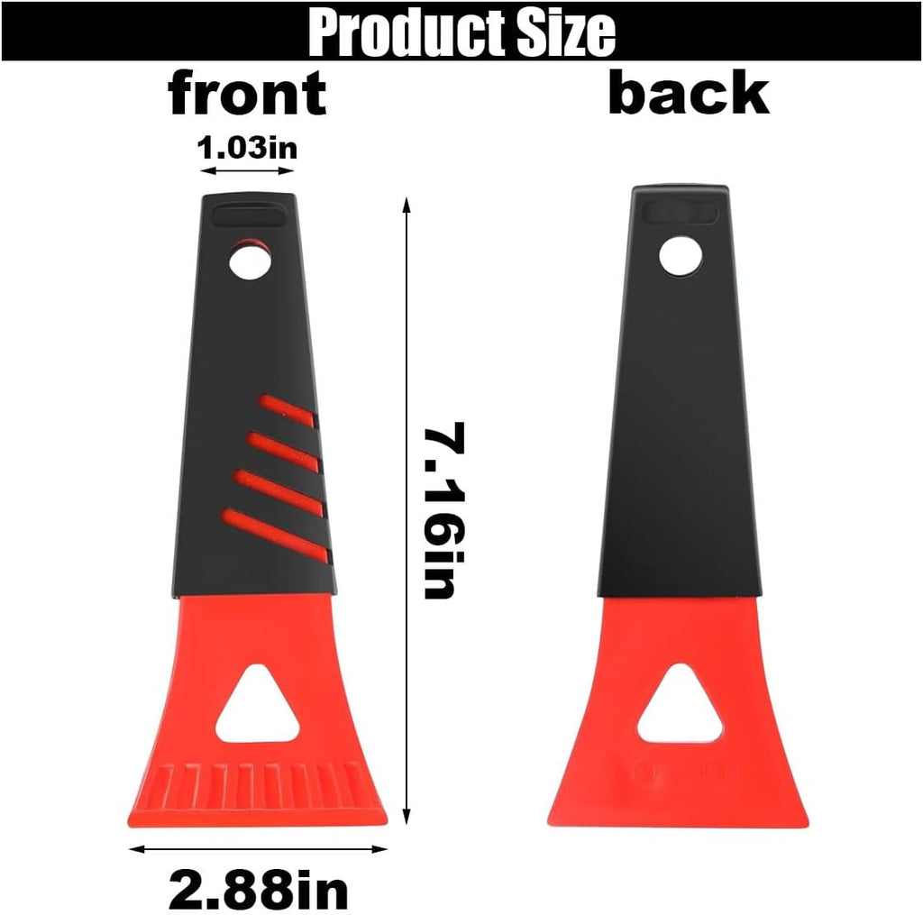 12PCS Snow and Ice Scraper for Car Windshield - Ice Snow Frost Removal Tool with Non-Slip Handle - Plastic Snow Scraper Auto Window Shovel Tool - Winter Windshield Defroster Tool No Scratch for Cars