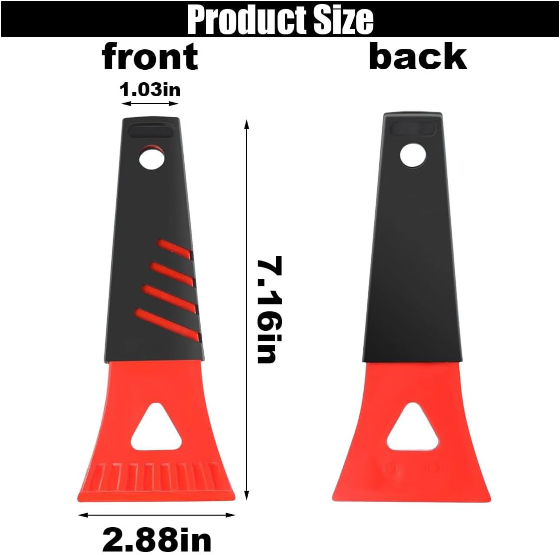 12PCS Snow and Ice Scraper for Car Windshield - Ice Snow Frost Removal Tool with Non-Slip Handle - Plastic Snow Scraper Auto Window Shovel Tool - Winter Windshield Defroster Tool No Scratch for Cars