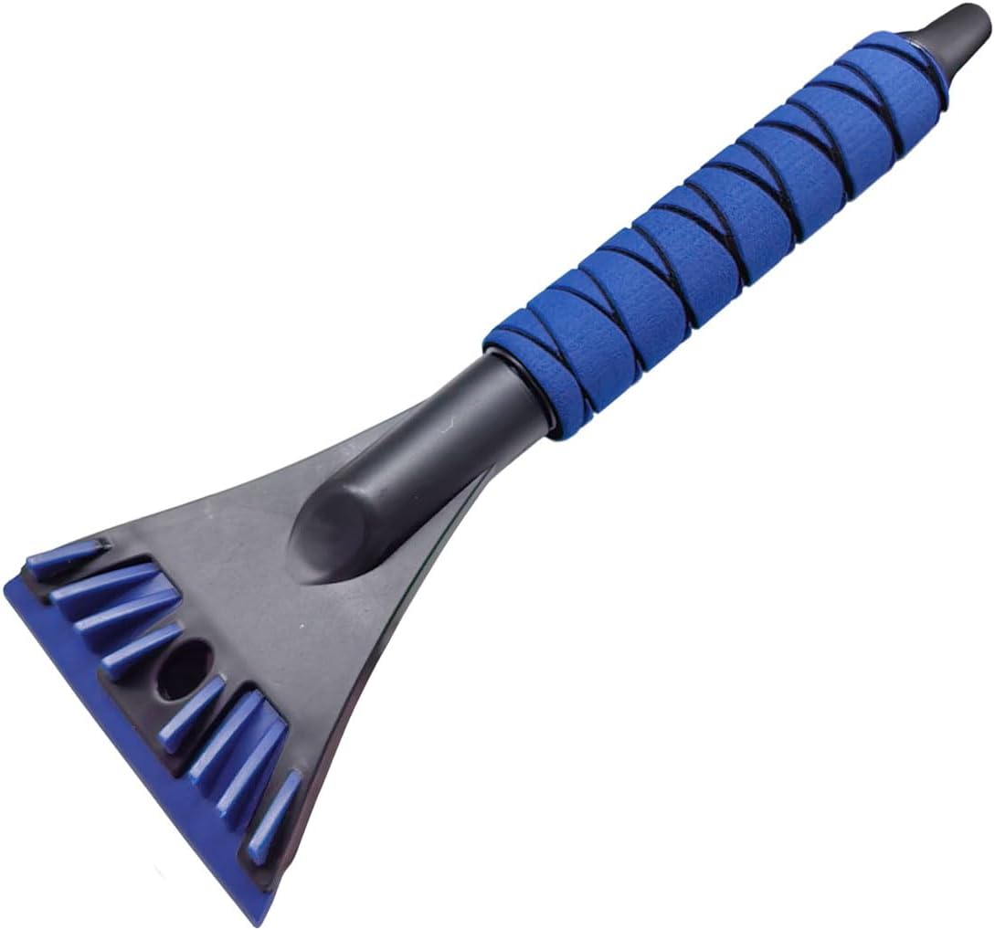 Ice Scraper for Car Windshield. No Scratch Car Window Frost Scraper with Foam Handle. Snow Removal Tool Accessories for Car. SUV. Truck (Red)