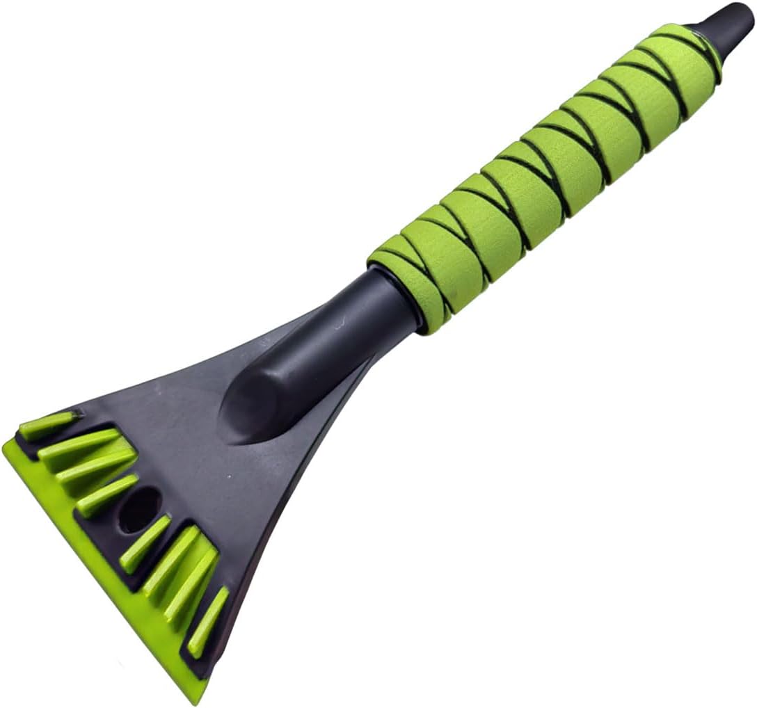 Ice Scraper for Car Windshield. No Scratch Car Window Frost Scraper with Foam Handle. Snow Removal Tool Accessories for Car. SUV. Truck (Red)