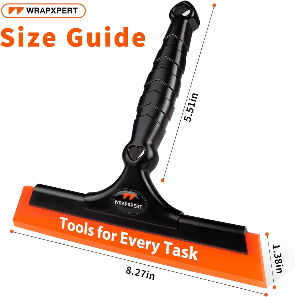WRAPXPERT Window Tint Squeegee 8.3-Inch Silicone Squeegee for Car Windows. Window Tint Tool Kit for Windshield. Side Mirror. Shower Glass. and House Windows/Door Cleaning