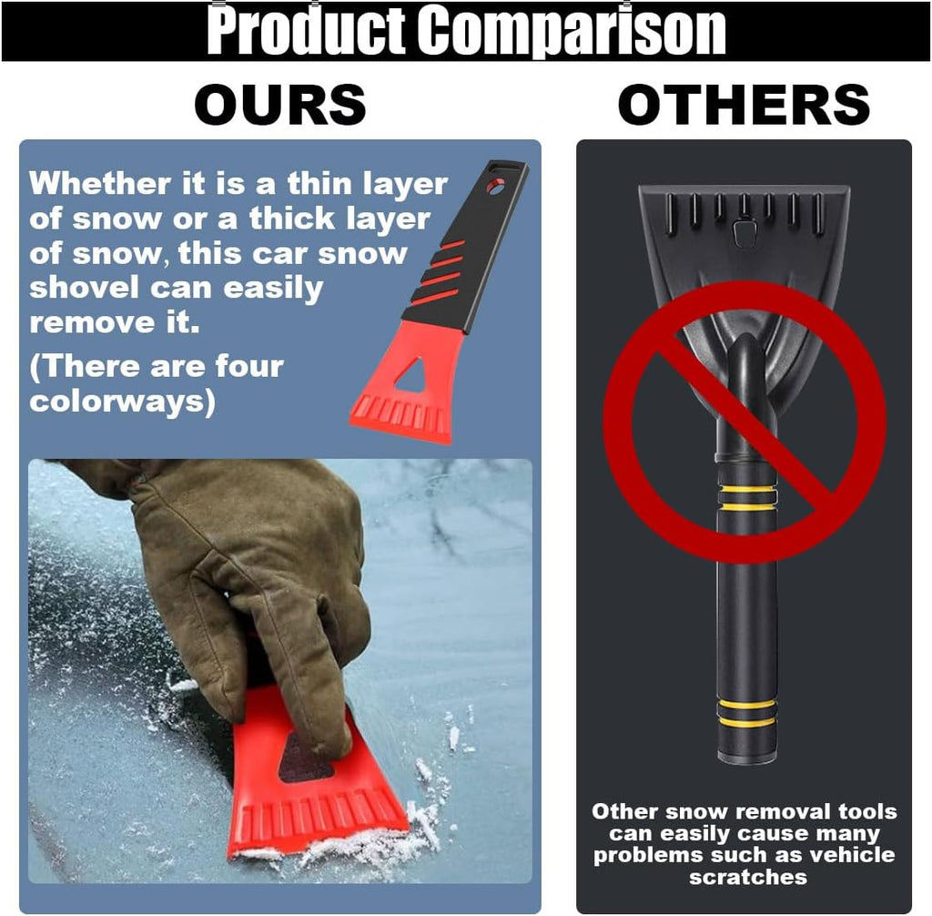 12PCS Snow and Ice Scraper for Car Windshield - Ice Snow Frost Removal Tool with Non-Slip Handle - Plastic Snow Scraper Auto Window Shovel Tool - Winter Windshield Defroster Tool No Scratch for Cars