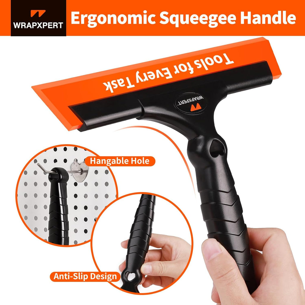 WRAPXPERT Window Tint Squeegee 8.3-Inch Silicone Squeegee for Car Windows. Window Tint Tool Kit for Windshield. Side Mirror. Shower Glass. and House Windows/Door Cleaning