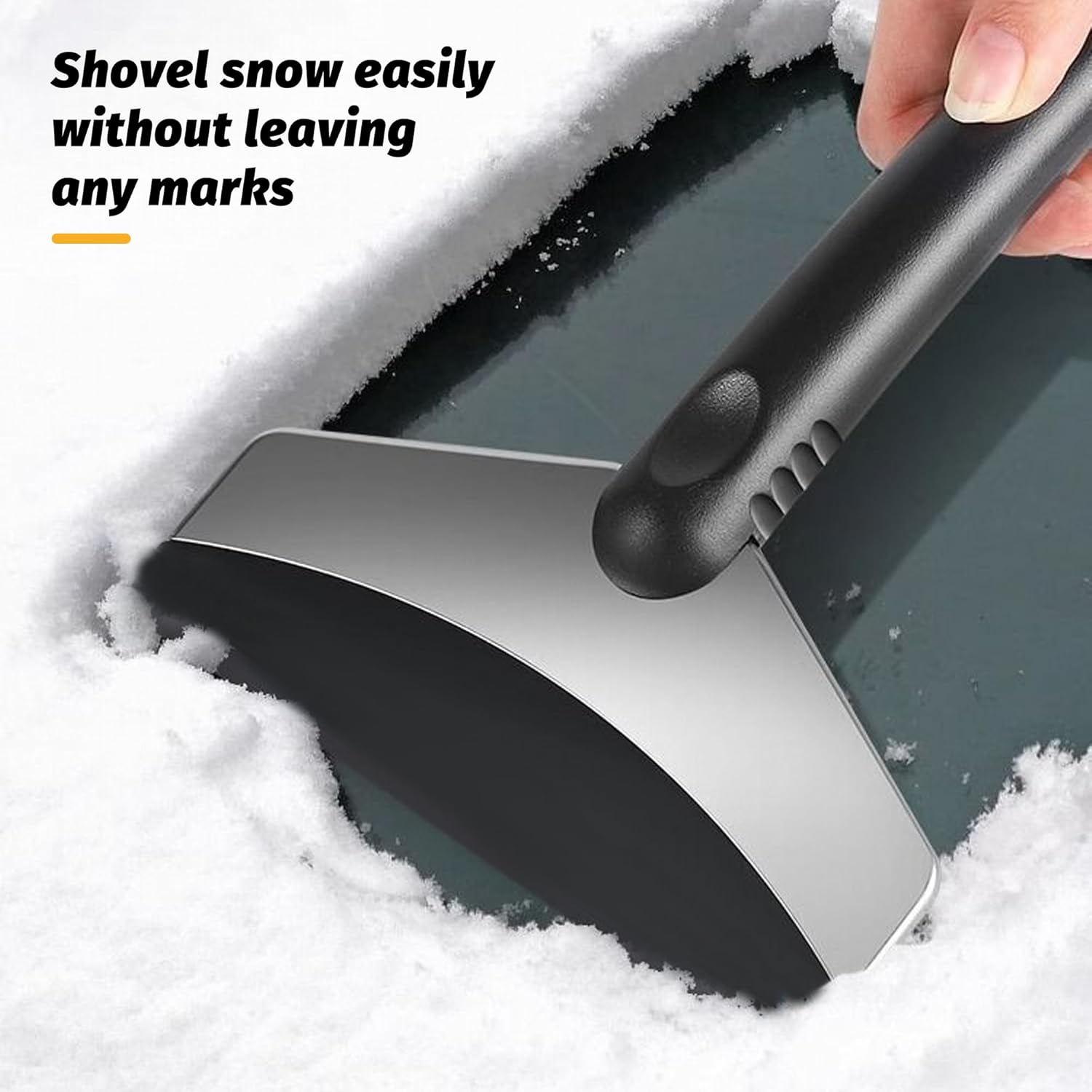 Ice Scrapers for Car Windshield. Scratch Free Snow Scraper with Ergonomic Grip Handle. Winter Car Window Ice Scraper Accessories Suitable for Cars. Trucks. SUVs (Small)