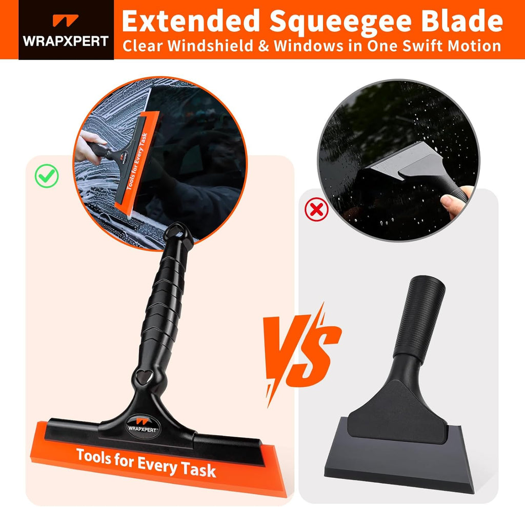 WRAPXPERT Window Tint Squeegee 8.3-Inch Silicone Squeegee for Car Windows. Window Tint Tool Kit for Windshield. Side Mirror. Shower Glass. and House Windows/Door Cleaning