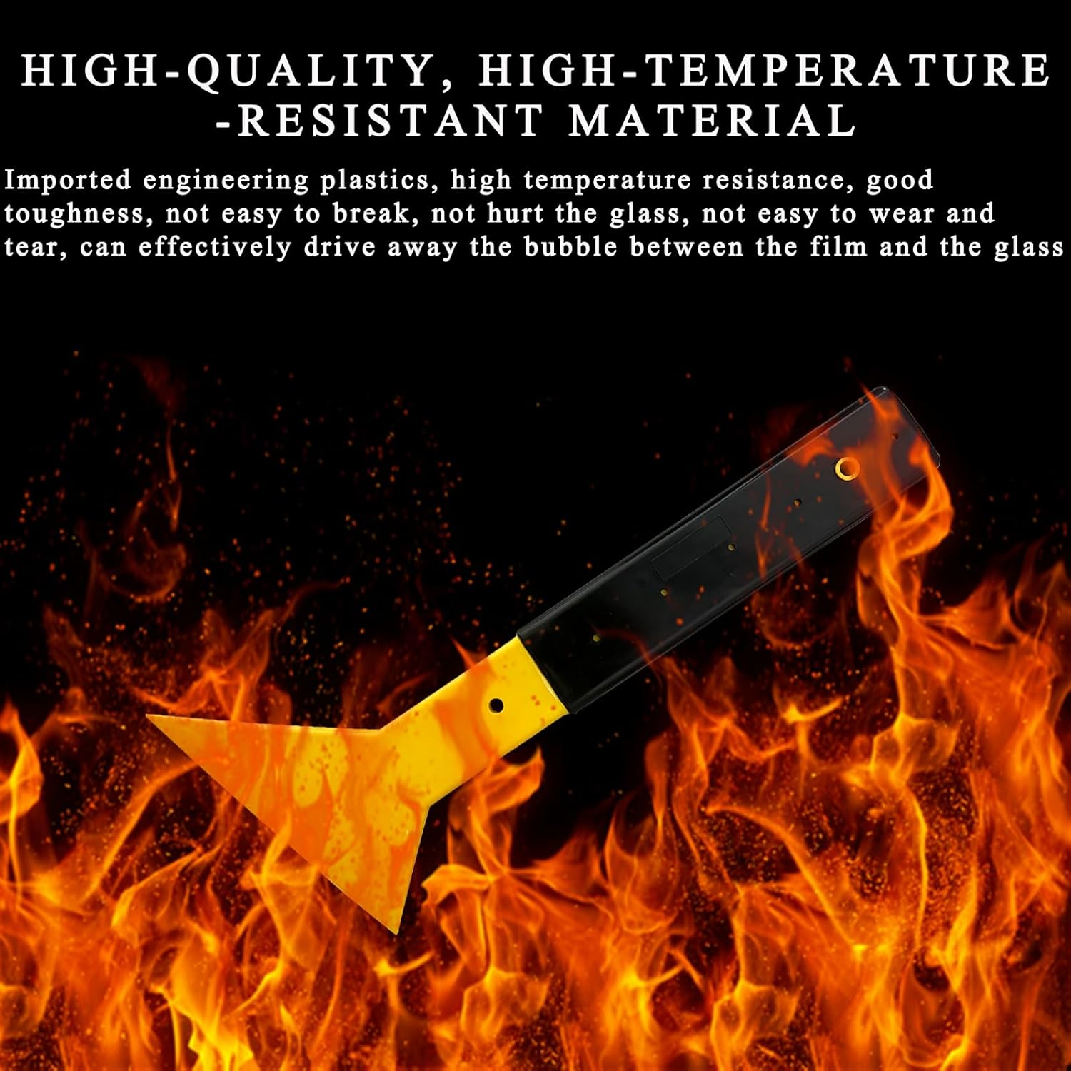 Window Tint Squeegee. Triangle Tinting Squeegee with Non-Slip Long Handle. Auto Vinyl Wrapping Tint Installation Scraper. Car Windshield Snow Frost Ice Removal & Cleaning Tool