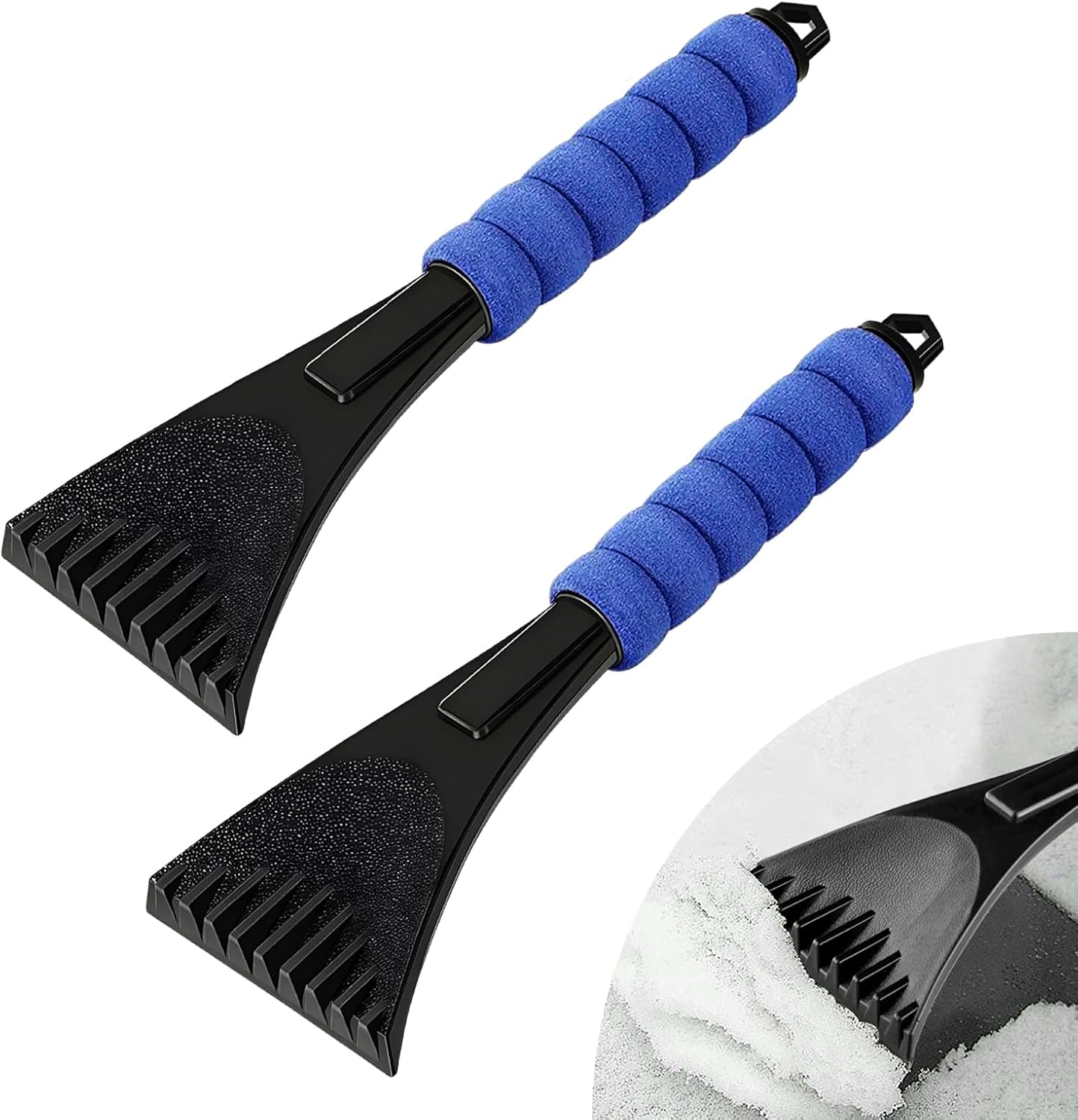 Ice Scraper for Car Windshield. Scratch-Free Auto Window Snow Scraper with Foam Grip. Efficient Ice Shovel Windshield Frost Cleaning Tool for Sedan Truck SUV. Car Accessories (Black)