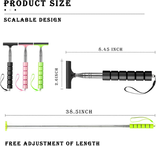 3 PCS Side Mirror Squeegee.Car Mirror Squeegee.Retractable Car Rearview Mirror Wiper.Portable Car Cleaning Tool for Rainy Foggy Weather.Universal Car Accessories(Black/Pink/Green)