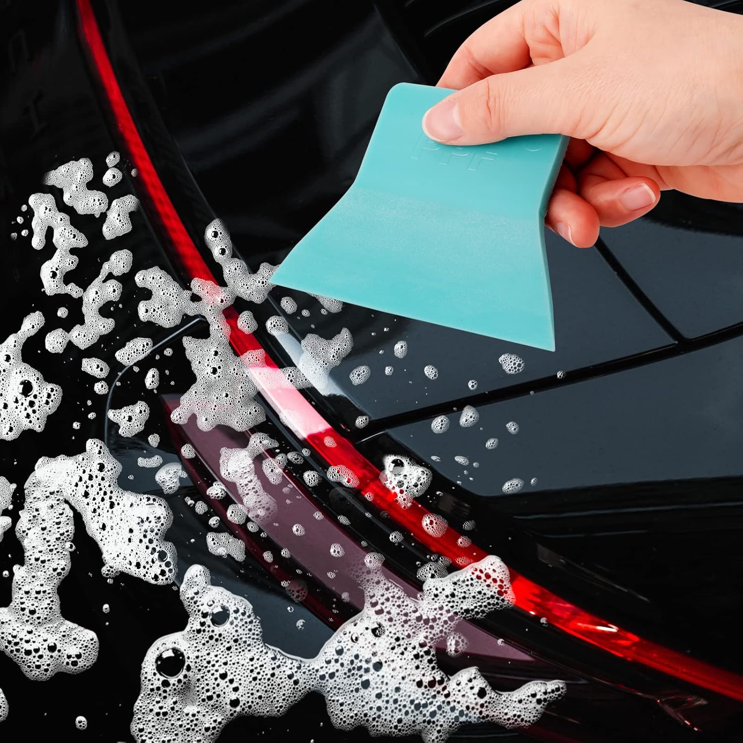 FOSHIO PPF Squeegee Vinyl Wrap Tool. 3 In 1 Different Hardness Anti-Scratch Rubber Scraper Soft TPU Mini Squeegee Window Tint Tool for Paint Protection Film. Squeegee for Window Cleaning