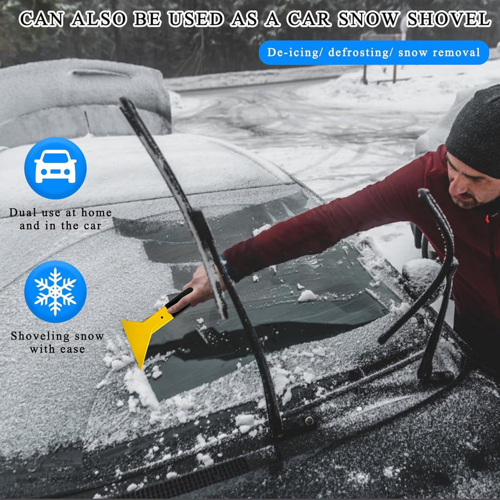 Window Tint Squeegee. Triangle Tinting Squeegee with Non-Slip Long Handle. Auto Vinyl Wrapping Tint Installation Scraper. Car Windshield Snow Frost Ice Removal & Cleaning Tool